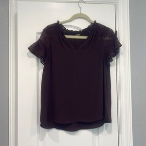 Express burgundy top